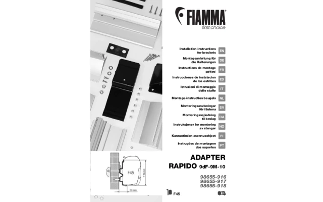 Fiamma Adapter Halterung F45 für Rapido Serie 9dF-9M-10 450 cm Fiamma Adapter Halterung F45 Für Rapido Serie 9dF-9M-10 450 Cm -Freien Zelten Geschäft 576215 3932811