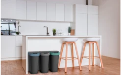 Rotho Twist Abfalleimer Mit Schwing- Und Klappdeckel 10 Liter Horizon Blau -Freien Zelten Geschäft 688593 4830146