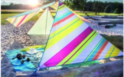 Bent Zip-Canvas Single Verbindbares Sonnensegel 250 X 250 X 250 Cm Türkis -Freien Zelten Geschäft 696500 4862600