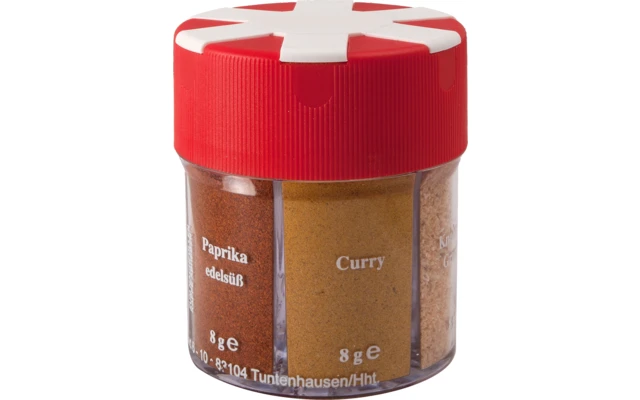 BasicNature Gewürzstreuer 6 in 1 mit Salz / Pfeffer weiß / Pfeffer schwarz / Paprika / Curry / Knoblauch Basic Nature BasicNature Gewürzstreuer 6 In 1 Mit Salz / Pfeffer Weiß / Pfeffer Schwarz / Paprika / Curry / Knoblauch -Freien Zelten Geschäft 717872 4881122